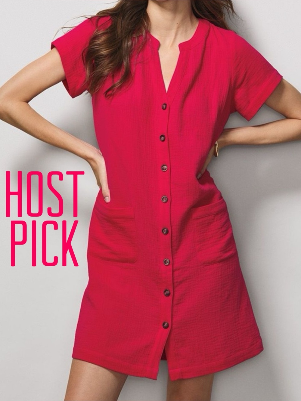 Casual Crinkle Dress - Picture 1 of 8
